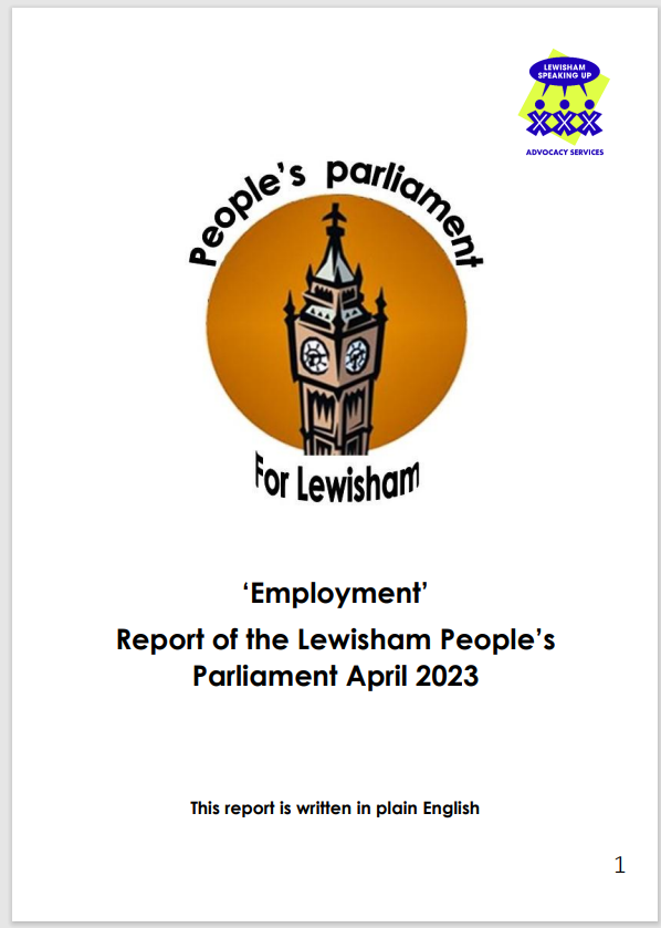 Lewisham People's Parliament on Employment